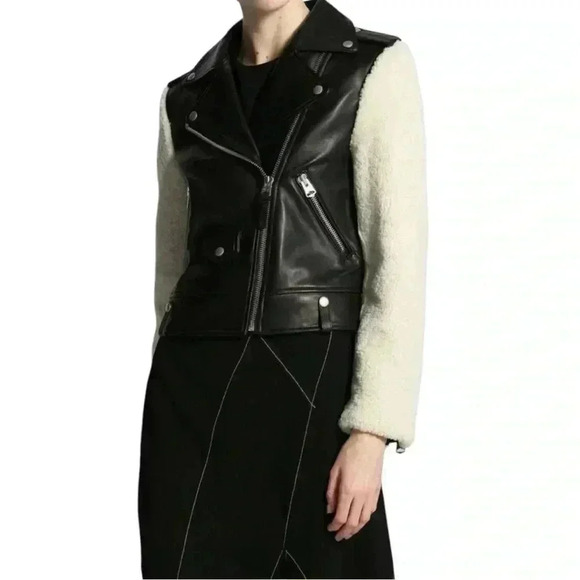 NWOT Mackage Baya Leather Moto Jacket Size Small - Picture 3 of 14